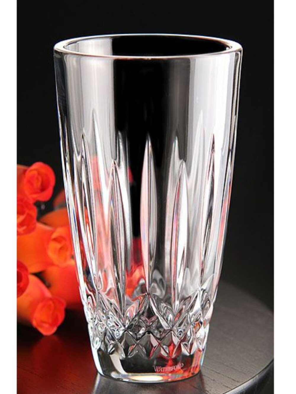 Waterford Lismore 60th Anniversary Flower Vase 7" Tall Thick Crystal Wall